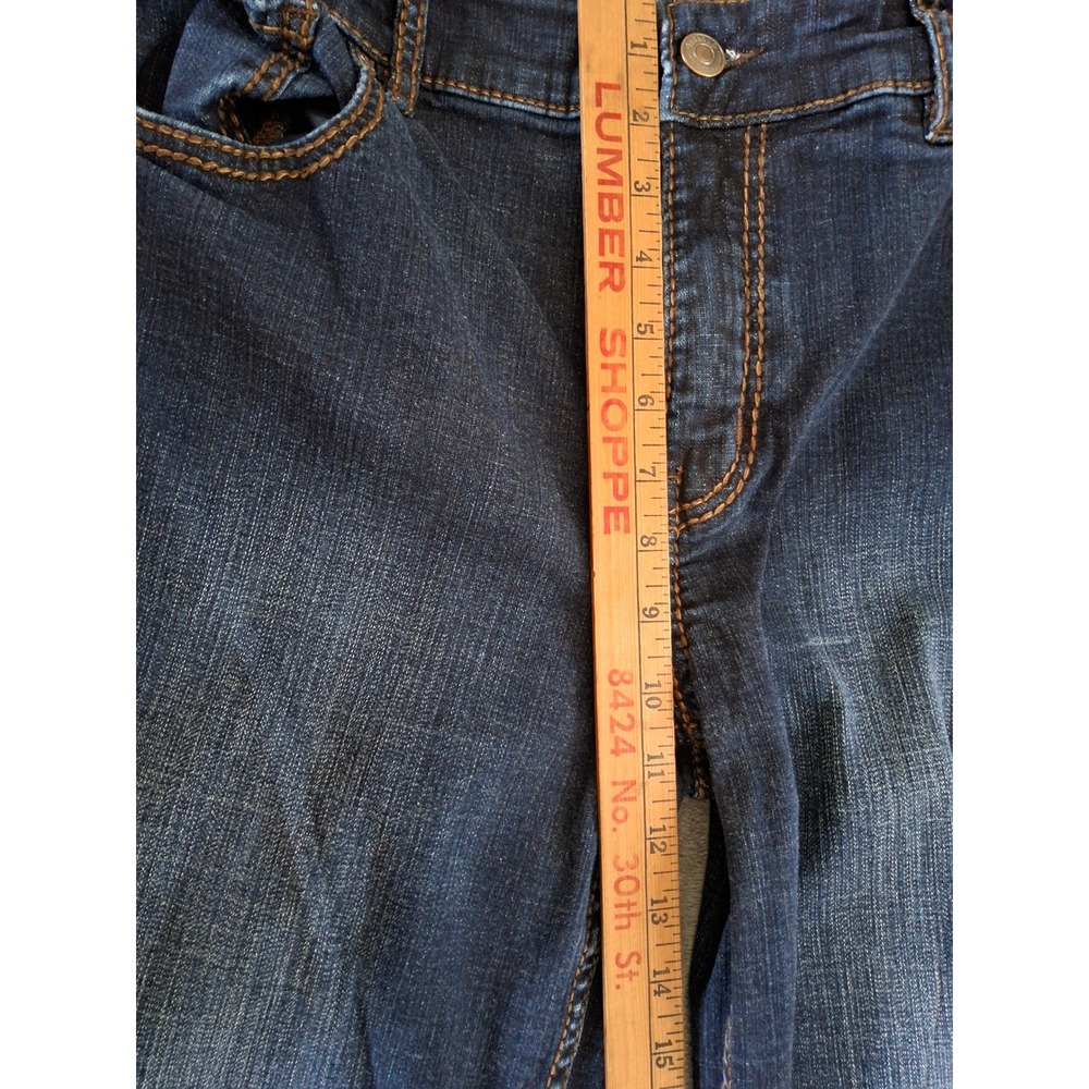 Shyanne Womens Bootcut Jeans Dark Wash Contrast Stitch Size 33 x 34L - Picture 6 of 12